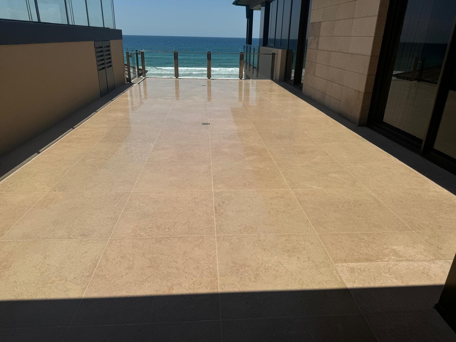 Outdoor natural stone paving during restoration